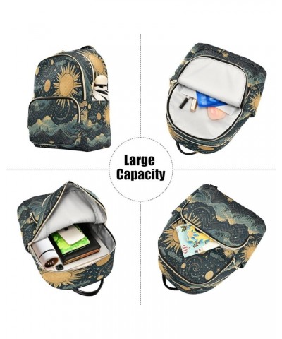 Galaxy Stars Planets Quilted Backpack for Women Purse Shoulder Bag Travel Bags for Daily Nurse Work M Medium $18.59 Backpacks