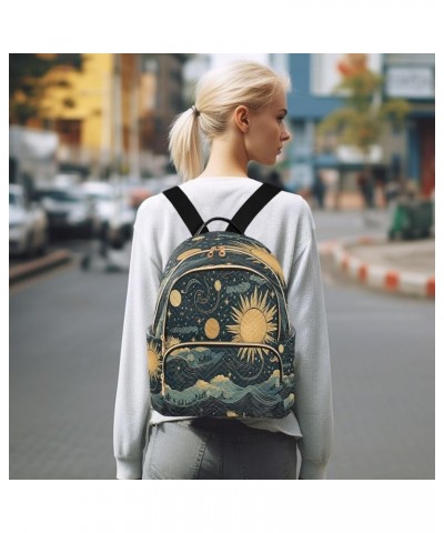 Galaxy Stars Planets Quilted Backpack for Women Purse Shoulder Bag Travel Bags for Daily Nurse Work M Medium $18.59 Backpacks