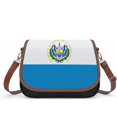 Flag-El-Salvador Crossbody Shoulder Messenger Women Bag Pu Leather Office Work Business for Handbag Crossbody Bag $16.22 Shou...