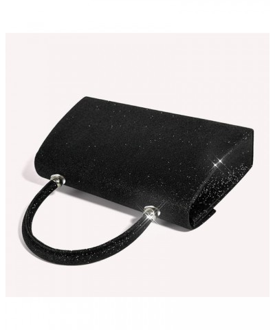 Women Sparkly Evening Bag Glitter Rhinestone Bow Clutch Wedding Party Purse Cocktail Prom Handbag Black $18.32 Evening Bags