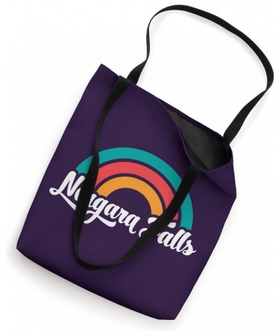 NIAGARA FALLS NY Retro Script Design With Rainbow Tote Bag $10.60 Totes