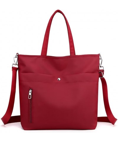 Nylon Tote Purses and Handbags for Women Roomy Work Bag Waterproof Top Handle Satchel Bag Casual Shoulder Commuter Bag Red $2...