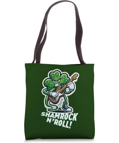 Shamrock n' roll funny st Patrick's day Shamrock Pun Tote Bag $11.61 Totes