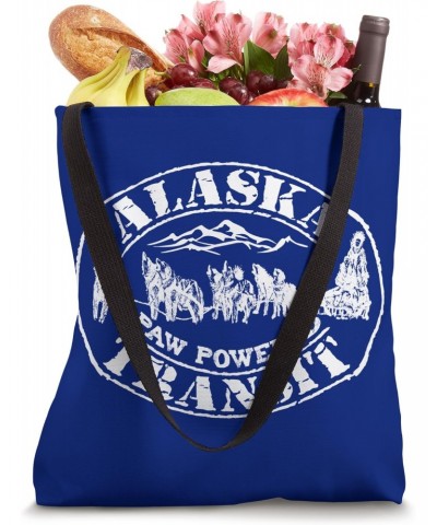 Alaska Dog Sledding Paw Powered Transit Distressed Souvenir Tote Bag $16.15 Totes