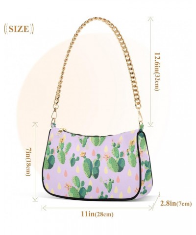 Women Small Shoulder Bag Cute-cactus-pink Girl Classic Purse Tote HandBag $21.93 Totes