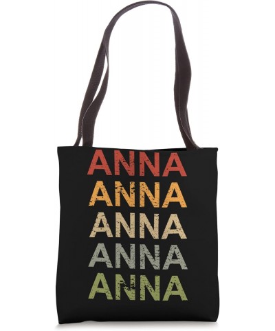 Retro Anna Personalized, Anna Name, Girl Woman Anna Tote Bag $13.20 Totes