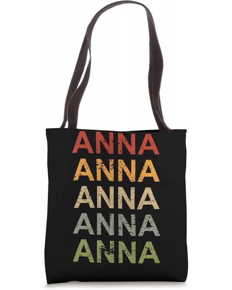 Retro Anna Personalized, Anna Name, Girl Woman Anna Tote Bag $13.20 Totes