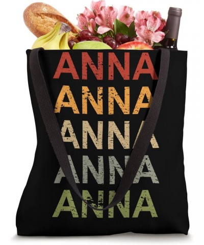 Retro Anna Personalized, Anna Name, Girl Woman Anna Tote Bag $13.20 Totes