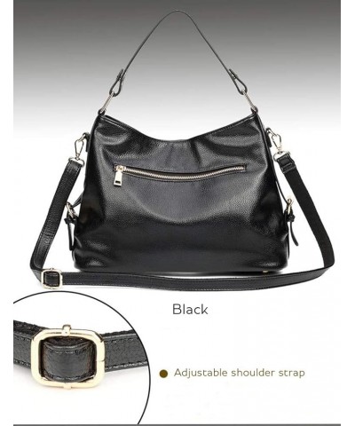 Handbags for Women Large Capacity Ladies Hobo Bag Faux Leather Purse Shoulder Bags Tote Black $30.52 Totes