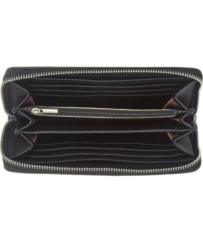 Hair Iron Unic Blue Round Wallet Black, Medium, Clear $31.79 Wallets