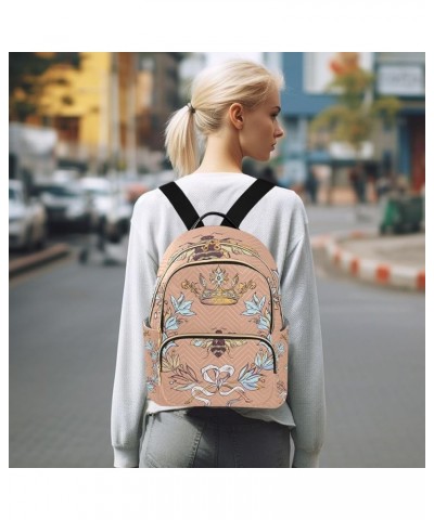 Small Backpack for Women Travel Bag Bee Wreath Daypack Purse Fashion Shoulder Bag Rucksack Small B537 $10.92 Backpacks