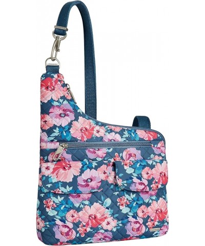 Anti-Theft Cross-Body Bag, Black, One Size Blossom Floral $20.09 Crossbody Bags