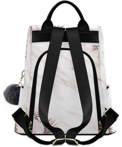 Rose Pink Marble Backpack Purse for Women Travel Bag Anti Theft Back Pack Fashion Shoulder Bag with Adjustable Straps $21.59 ...