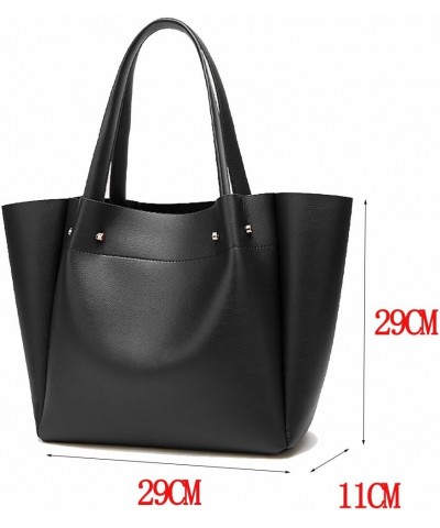 Simple Large Capacity Bucket Bag Fashion Shopping Bag One Shoulder Tote Bag (wine-red) Pink $16.92 Totes