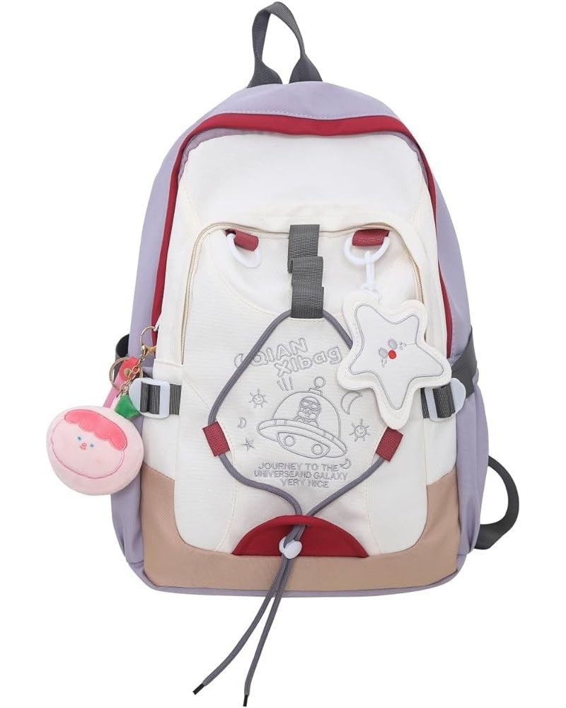 Cute Backpack Daypack Kawaii Bag, Fashion Shoulder Bag Durable Harajuku Cute Backpack Purse Hiking Travel Aesthetic (Grey) Gr...