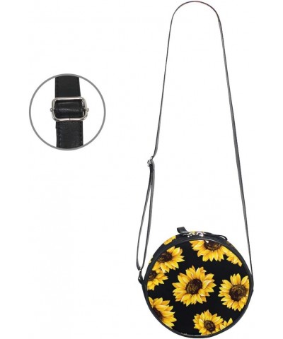 Purse Round Crossbody Bag for Women Sunflowers Circle Purse Clutch $10.56 Crossbody Bags