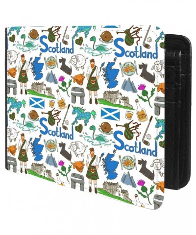 Unique Desige Pattern - Fun colorful sketch Scottish pattern?, Slim Front Pocket Wallet Billfold RFID Blocking $12.09 Wallets