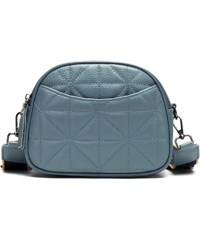 Soft Leather Women's Crossbody Shoulder Bag with Adjustable Wide Strap Small Shoulder Messenger Bag (blue) Blue $22.59 Totes