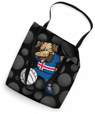 Dabbing Pug Iceland Volleyball Fans Jersey Icelandic Sport Tote Bag $14.43 Totes