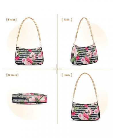 Handbags Shoulder Bag Womens Tote Chain Bag Floral Flowers Watercolor Satchel Bags for Women $12.90 Satchels