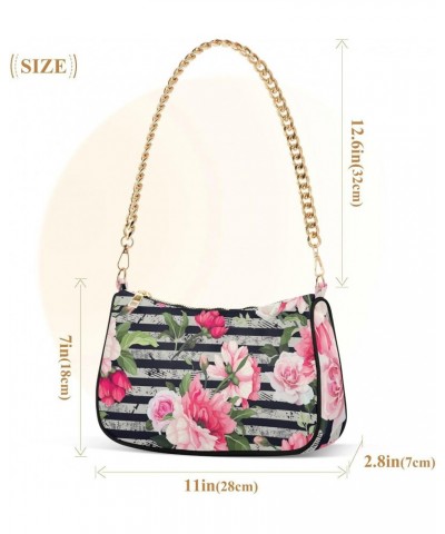 Handbags Shoulder Bag Womens Tote Chain Bag Floral Flowers Watercolor Satchel Bags for Women $12.90 Satchels