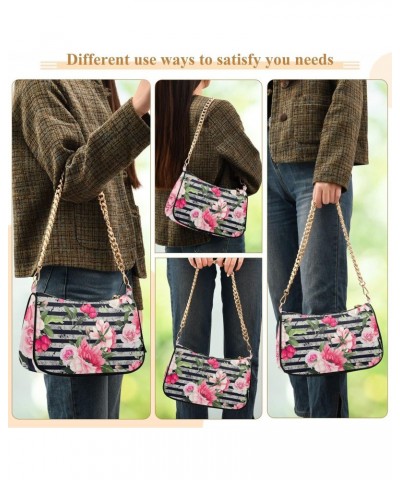 Handbags Shoulder Bag Womens Tote Chain Bag Floral Flowers Watercolor Satchel Bags for Women $12.90 Satchels