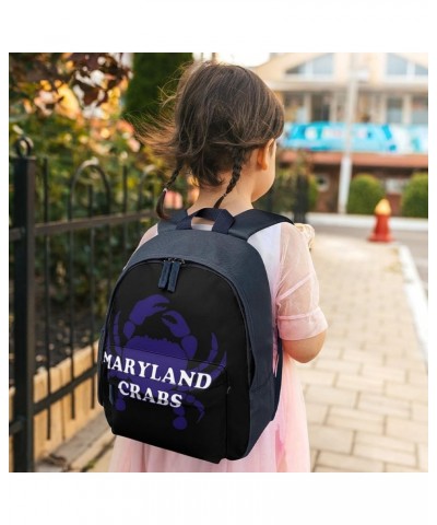 Maryland Crabs Funny Backpack Small Casual Daypack Purse Travel Bag with Adjustable Strap Cute Print Blue-style $15.29 Backpacks