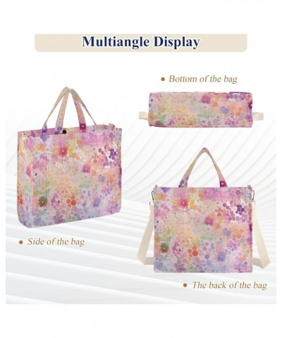 Colorful Pattern with Lots Of Circles Women's Tote Handbags Top Handle Satchel Shoulder Bag Crossbody Bag M $14.19 Totes