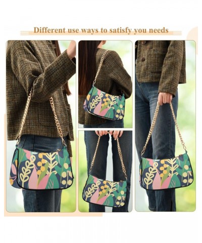 Birds Bright Plants Handbags for Women Chain Shoulder Bag Womens Tote Satchel Bags with Zipper $13.50 Satchels