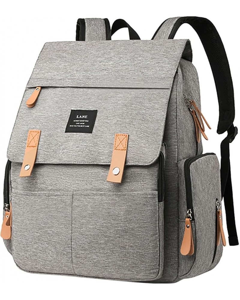 LAND Mommy Backpack Bag With Padded Backpack With Large Capacity Maternity Travel Bag Baby Care Womens Backpack Travel (Grey,...