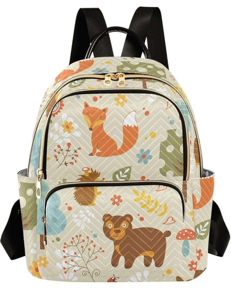 Travel Backpack Purse for Women Fashion Anti-theft Work Casual Fox Bear Deer Cute Daypack Shoulder Bag Medium Size Medium $15...