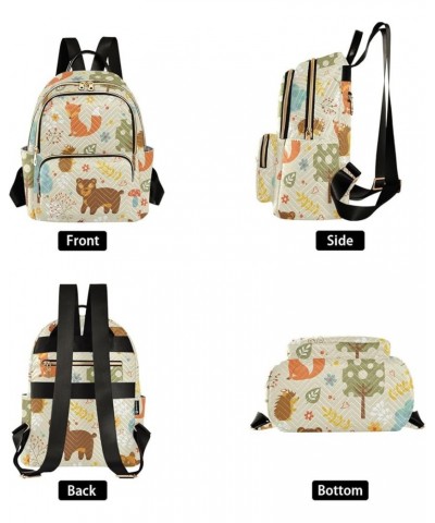 Travel Backpack Purse for Women Fashion Anti-theft Work Casual Fox Bear Deer Cute Daypack Shoulder Bag Medium Size Medium $15...