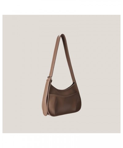 Shoulder Bags for Women Soft Small Clutch Purses PU Leather Hobo Crossbody White Dumpling Bags with Outer Pocket Brown $19.69...