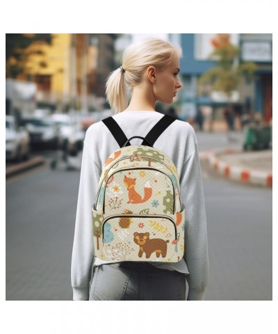 Travel Backpack Purse for Women Fashion Anti-theft Work Casual Fox Bear Deer Cute Daypack Shoulder Bag Medium Size Medium $15...