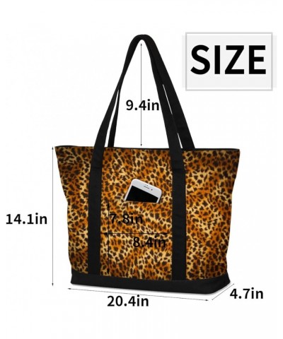 Tote Bag for Women Canvas Shoulder Bag Large Casual Handbag Lightweight Tote Bag with Zipper for Work Travel Shopping Animal ...