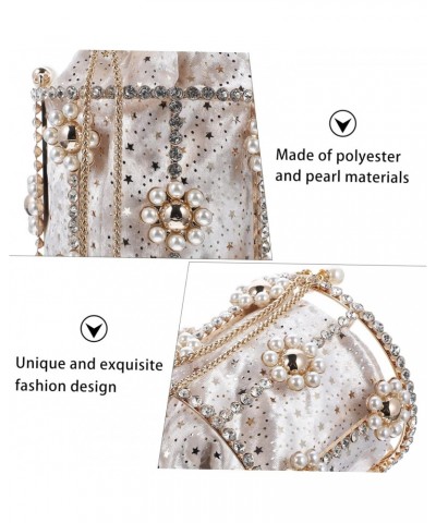 1Pc handbag pearl bags for women pearl clutch bag wedding clutch purses for women white wallets for women Messenger Bag Outdo...