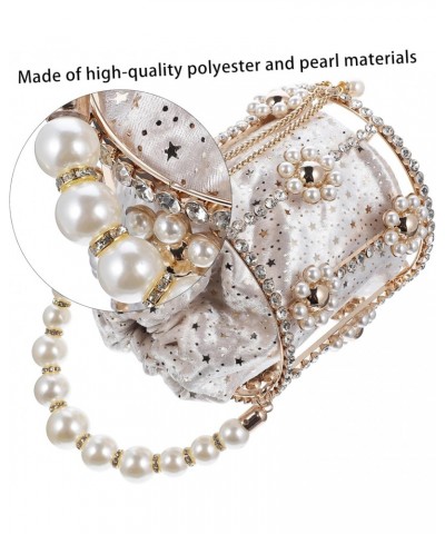 1Pc handbag pearl bags for women pearl clutch bag wedding clutch purses for women white wallets for women Messenger Bag Outdo...