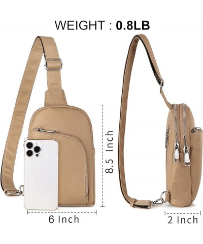 Small Crossbody Sling Bag Nylon Fanny Packs Fashion Sport Belt Bag Travel Shoulder Purses for Women Nylon-White $16.23 Crossb...