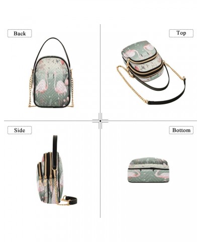 Flamingo Shoulder Bags for Women Retro Classic Handbag Purse Small Purses with Chain $11.96 Totes