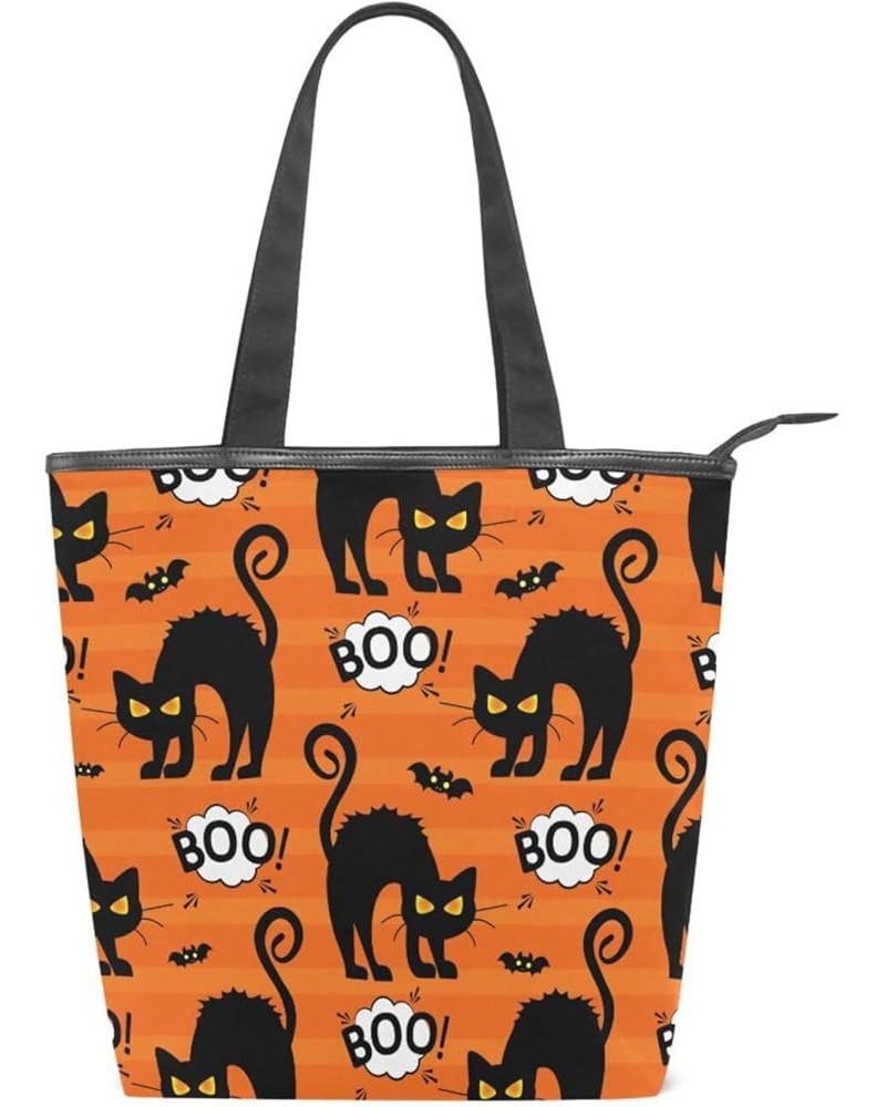 Canvas Tote Bag for Women with Zipper,Canvas Tote Bag Women Tote Purse Work Handbag Halloween 5 $15.07 Handbags