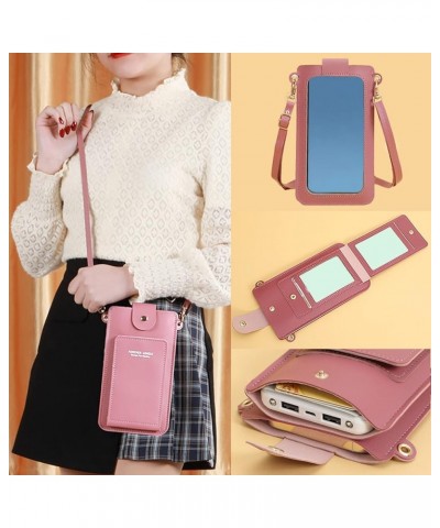 Touch Screen Crossbody Cellphone Purse,Blocking Wallet with Card Slots Lightweight Small Shoulder Bag Card Holder Pink $7.79 ...