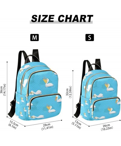 White Pelican Cartoon Backpack for Women Shoulder Bag Lightweight Small Backpack Casual Daypack for Travel Mini(10.23'' x 5.1...