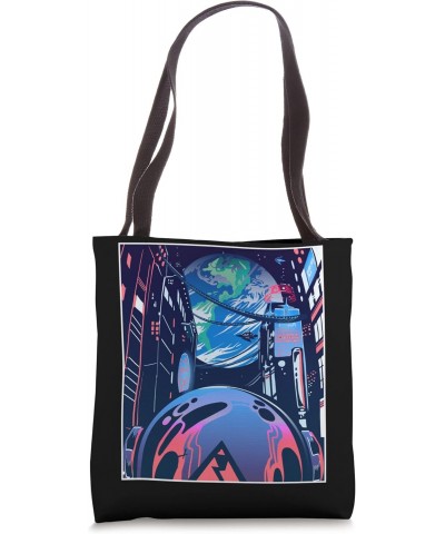 City Art Future Space Astronaut Earth Art Design Tote Bag $14.40 Totes