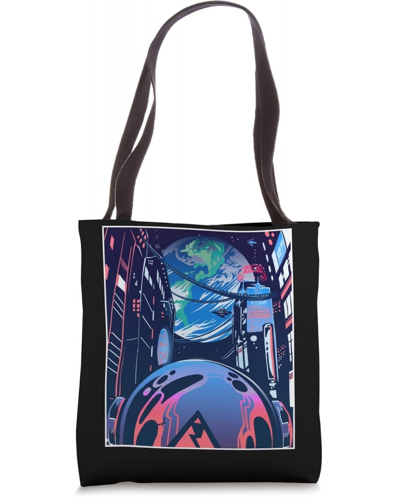 City Art Future Space Astronaut Earth Art Design Tote Bag $14.40 Totes