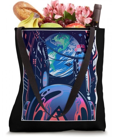 City Art Future Space Astronaut Earth Art Design Tote Bag $14.40 Totes