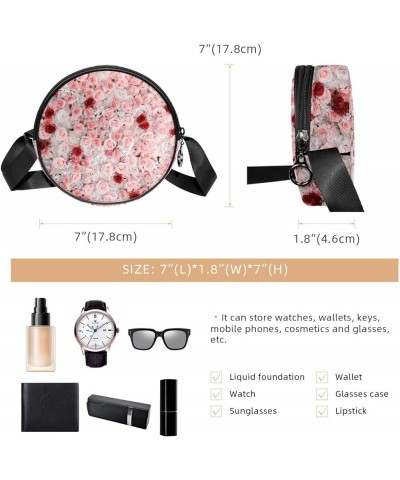 Bowling Black Crossbody Bag for Women Teen Girls Round Canvas Shoulder Bag Purse Tote Handbag Bag Multi18 $11.54 Totes