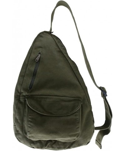 Canvas Sling Bag, Crossbody Sling Backpack Shoulder Chest Bag with Adjustable Strap for Men Women Daily Use (brown) Green $22...