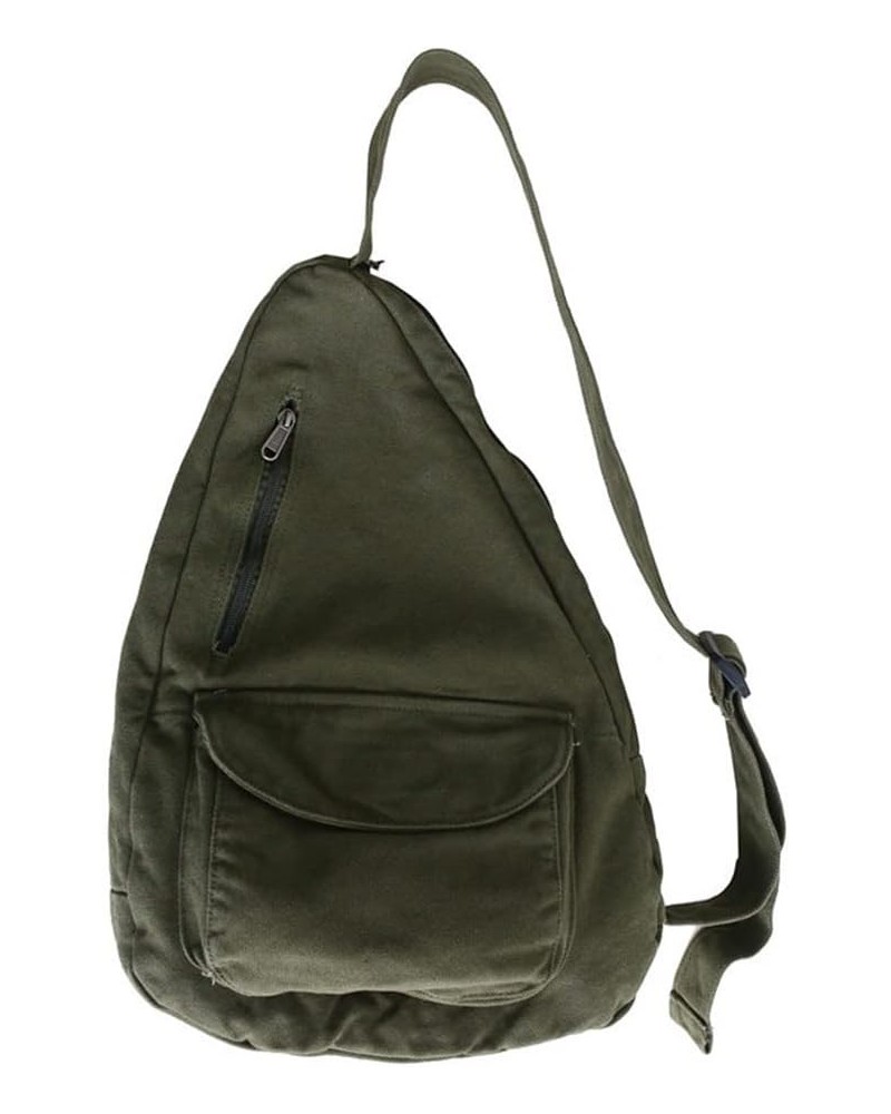 Canvas Sling Bag, Crossbody Sling Backpack Shoulder Chest Bag with Adjustable Strap for Men Women Daily Use (brown) Green $22...