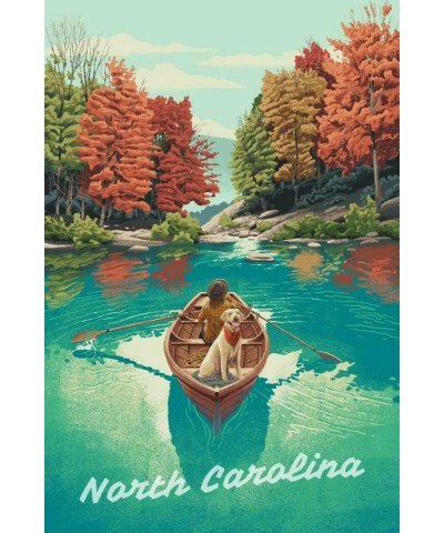 North Carolina, Quiet Explorer, Boating, Mountain (16x24 Giclee Gallery Art Print, Vivid Textured Wall Decor) $20.29 Totes