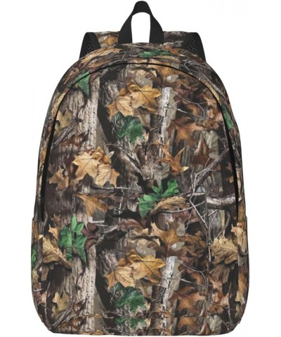 Cold Tree Camouflage Print Casual Double Shoulder Daypack,Anti-Theft Travel Canvas Backpack For Men And Women Black Medium $2...